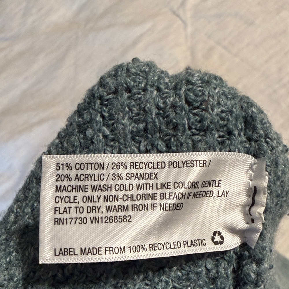 Universal Thread Knit Henley Sweater Dress in Dark Teal Midi Small - Picture 7 of 7